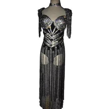 Silver Rhinestones Long Tassels Bodysuit Female Nightclub DJ DS Costume Bar Party Stage Outfit Singer Modern Dance Clothing
Silver Rhinestones Long Tassels Bodysuit Female Nightclub DJ DS Costume Bar Party Stage Outfit Singer Modern Dance Clothing