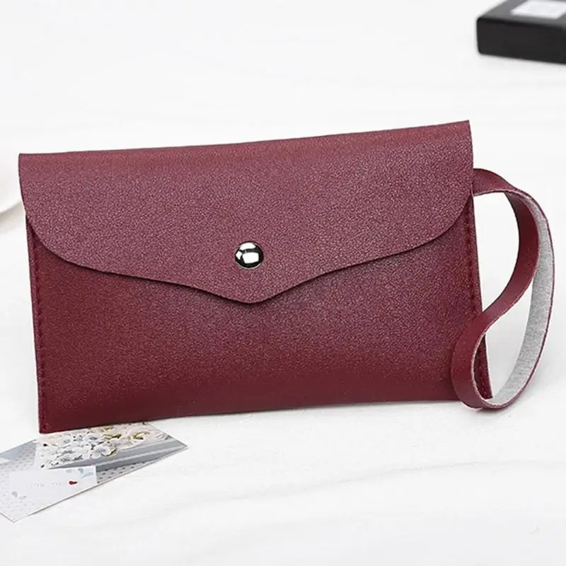 2018 Women's Clutch Bags Leather Simple Black Enveloped Shaped Wallets Female Bag Pure Color Hasp Wristlet Portable Coin Purse
2018 Women's Clutch Bags Leather Simple Black Enveloped Shaped Wallets Female Bag Pure Color Hasp Wristlet Portable Coin Purse