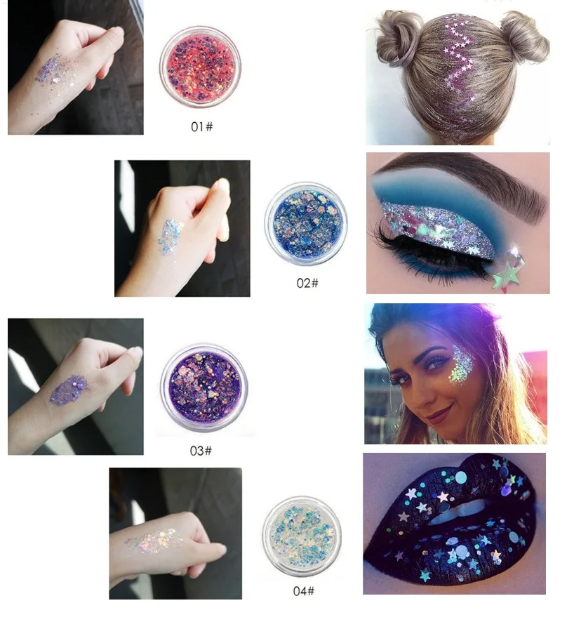 5style/1set Eye Glitter Nail Hair Body Face Glitter Gel Art Flash Heart Loose Sequins Cream Decoration Party Festival TSLM1
5style/1set Eye Glitter Nail Hair Body Face Glitter Gel Art Flash Heart Loose Sequins Cream Decoration Party Festival TSLM1