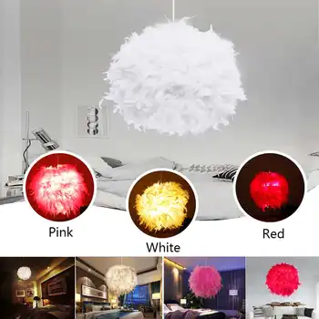 Ceiling Pendant Light Shade Modern Feather Ball Lamp shade Bedroom Living Room Red/Pink/White 110-220V E27 Soft Safe Decor
Ceiling Pendant Light Shade Modern Feather Ball Lamp shade Bedroom Living Room Red/Pink/White 110-220V E27 Soft Safe Decor