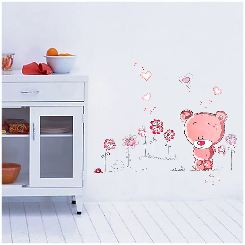 Cute Lovely Pink Bear Nursery Girl Baby Kids Children Art Decal Wall Sticker Bedroom wall stickers home decor
Cute Lovely Pink Bear Nursery Girl Baby Kids Children Art Decal Wall Sticker Bedroom wall stickers home decor