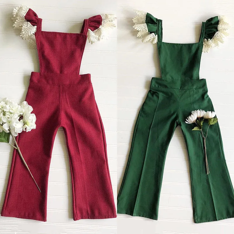 Children Fashion Autumn Clothes Kids Baby Girl Lace Ruffle Bib Pants Wide Leg Pants Solid Strappy High Waist Long Pants 2-7Y
Children Fashion Autumn Clothes Kids Baby Girl Lace Ruffle Bib Pants Wide Leg Pants Solid Strappy High Waist Long Pants 2-7Y