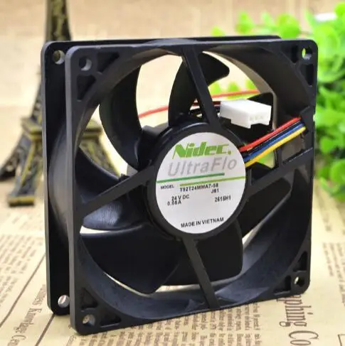 Original Nidec T92T24MMA7-58 DC 24V 0.08A 90*90*25 9CM 4 Wire Ball Bearing Inverter Cooling Fan
Original Nidec T92T24MMA7-58 DC 24V 0.08A 90*90*25 9CM 4 Wire Ball Bearing Inverter Cooling Fan