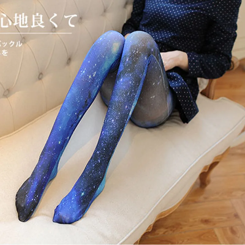 

2018 New tights Pattern Restore Ancient Ways Stars Velvet Hit Silk Stockings panty hose Woman Pretend High Canister