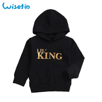 Letter King Baby Hoodies High Quality Long Sleeve Cotton Hooded Black or White Fashion Kids Clothes For Boy Girl Breathable
Letter King Baby Hoodies High Quality Long Sleeve Cotton Hooded Black or White Fashion Kids Clothes For Boy Girl Breathable