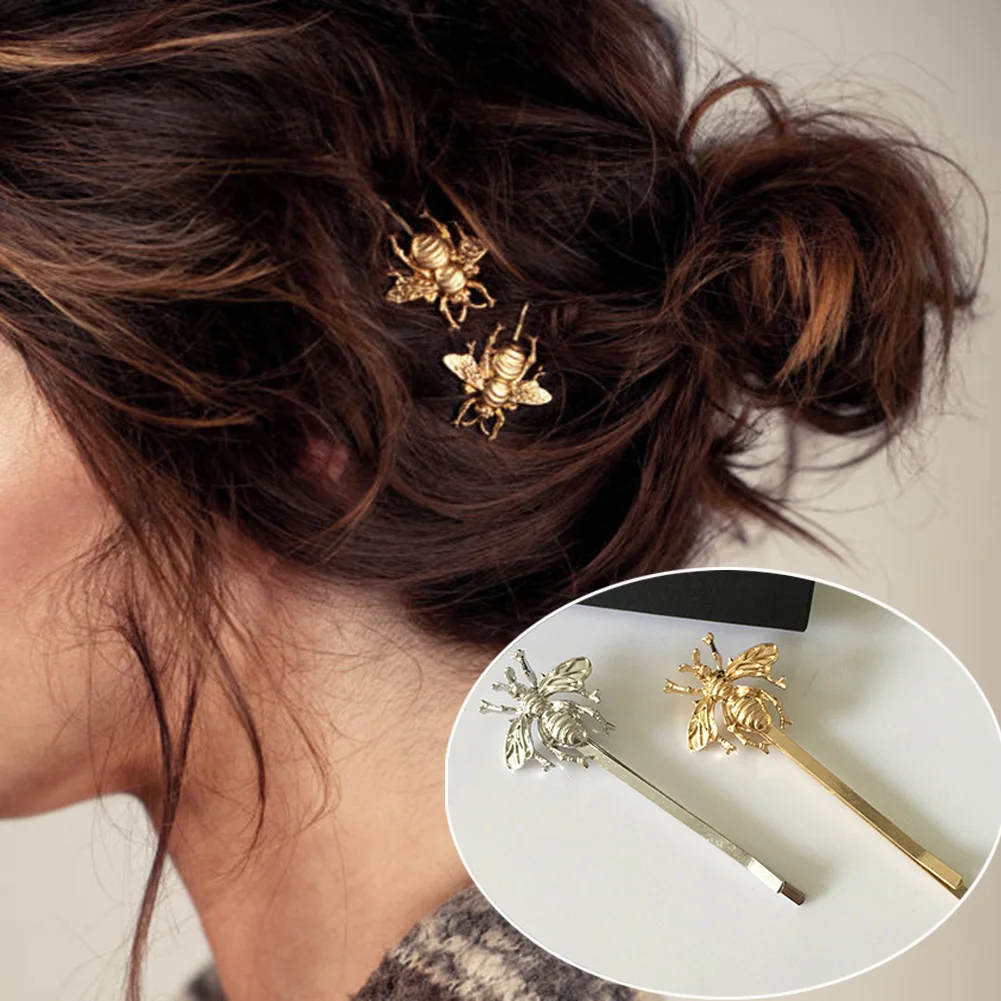 Barrettes Women'S Fashion Style Girl Exquisite Floral 2019 New Spring Gold Bee Hairpin Side Clip Silver Chic Hair Accessories
Barrettes Women'S Fashion Style Girl Exquisite Floral 2019 New Spring Gold Bee Hairpin Side Clip Silver Chic Hair Accessories