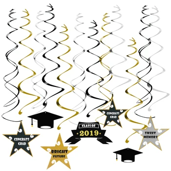 30PCS Graduation Dizzy Danglers CLASS OF 2019 Pendants Banner Dangling Spiral for Graduation Party Decoration Photo Props
30PCS Graduation Dizzy Danglers CLASS OF 2019 Pendants Banner Dangling Spiral for Graduation Party Decoration Photo Props