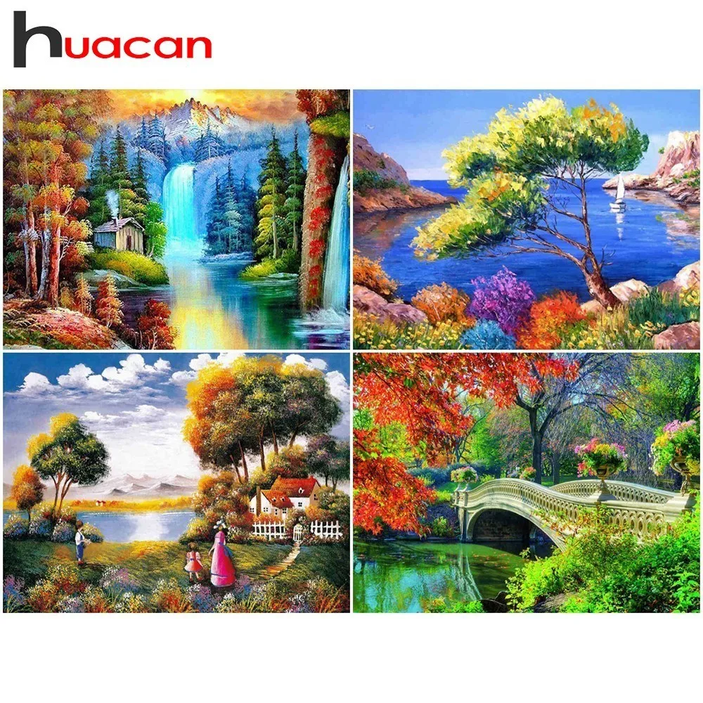 Huacan Diamond Embroidery Landscape Cross Stitch Diamond Painting Waterfall Rhinestones Square Full Drill Diamond Mosaic Scenery
Huacan Diamond Embroidery Landscape Cross Stitch Diamond Painting Waterfall Rhinestones Square Full Drill Diamond Mosaic Scenery
