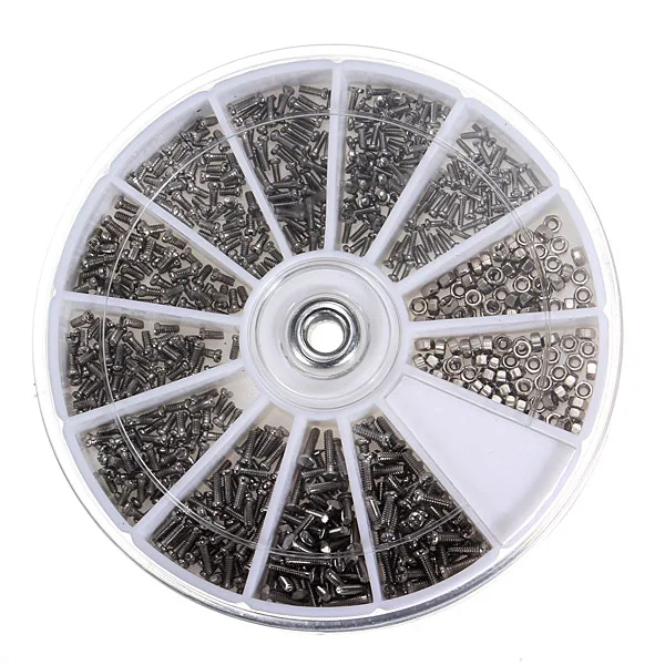 Newest 600Pcs 12 Kind of Small Screws Nuts Electronics Assortment Kit M1 M1.2 M1.4 M1.6 Top Quality
Newest 600Pcs 12 Kind of Small Screws Nuts Electronics Assortment Kit M1 M1.2 M1.4 M1.6 Top Quality