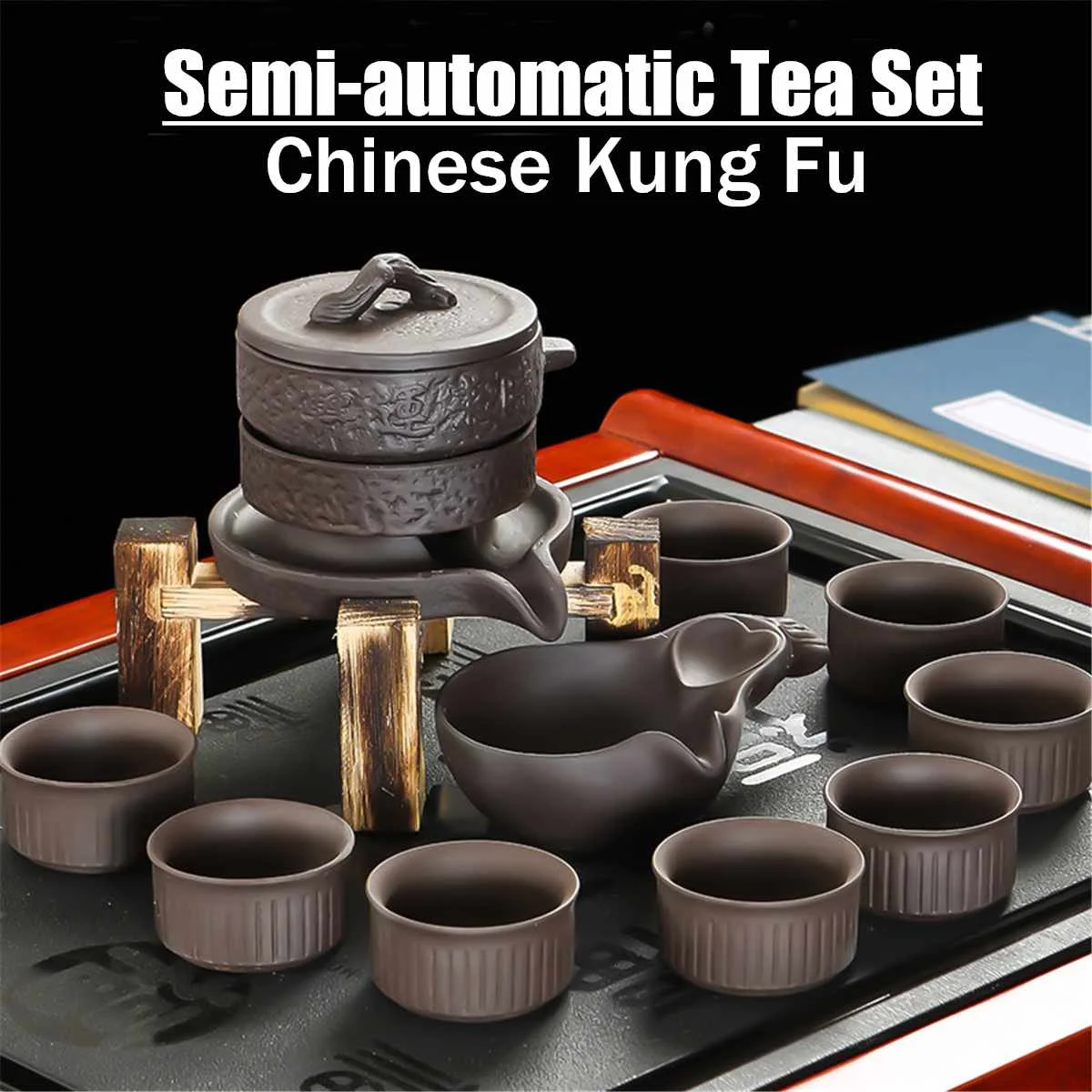11pcs/set Ceramic Semi-automatic Purple Clay Tea Sets Chinese Kung Fu Teapot Teacup Teaware Infuser Pitcher Cup Ceremony Gifts
11pcs/set Ceramic Semi-automatic Purple Clay Tea Sets Chinese Kung Fu Teapot Teacup Teaware Infuser Pitcher Cup Ceremony Gifts