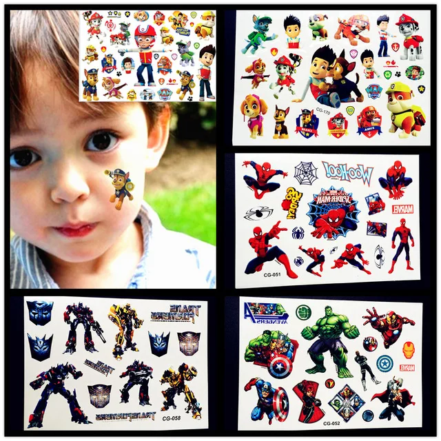 Children Temporary Tattoo Marvel Anime Cartoon Princess Heros Puppy Rescue Team Waterproof Kid Body Tattoo Sticker 500pcak
Children Temporary Tattoo Marvel Anime Cartoon Princess Heros Puppy Rescue Team Waterproof Kid Body Tattoo Sticker 500pcak