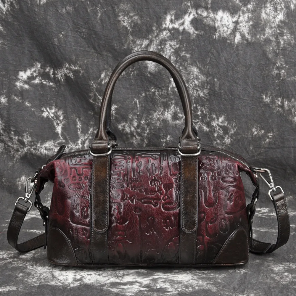 Genuine Leather Embossed Top Handle Bag Travel Handbag Vintage Tote High Quality Natural Skin Women Shoulder Cross Body Bags
Genuine Leather Embossed Top Handle Bag Travel Handbag Vintage Tote High Quality Natural Skin Women Shoulder Cross Body Bags