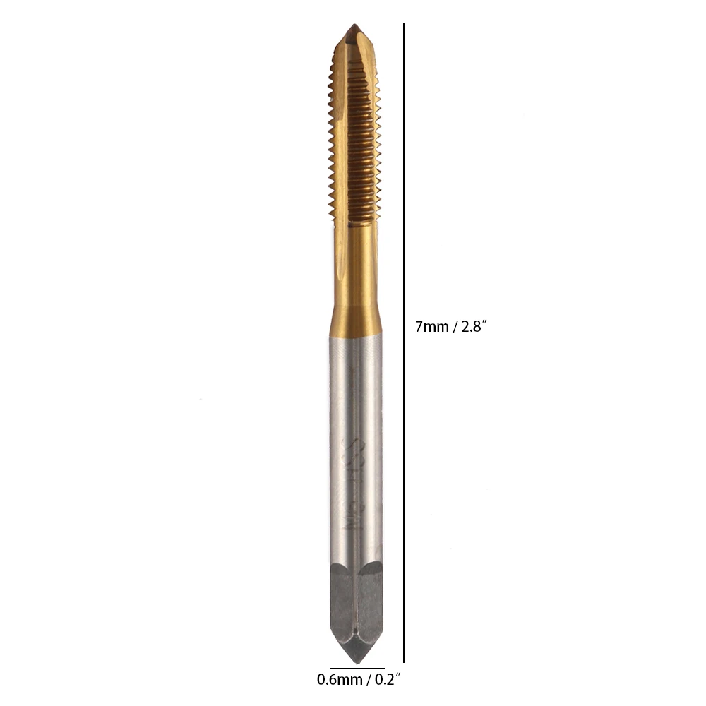 Plug Tap M3-M8 High Speed Steel Screw Tip Titanium Coated HSS Metric Straight Flute Thread Screw Tap
Plug Tap M3-M8 High Speed Steel Screw Tip Titanium Coated HSS Metric Straight Flute Thread Screw Tap