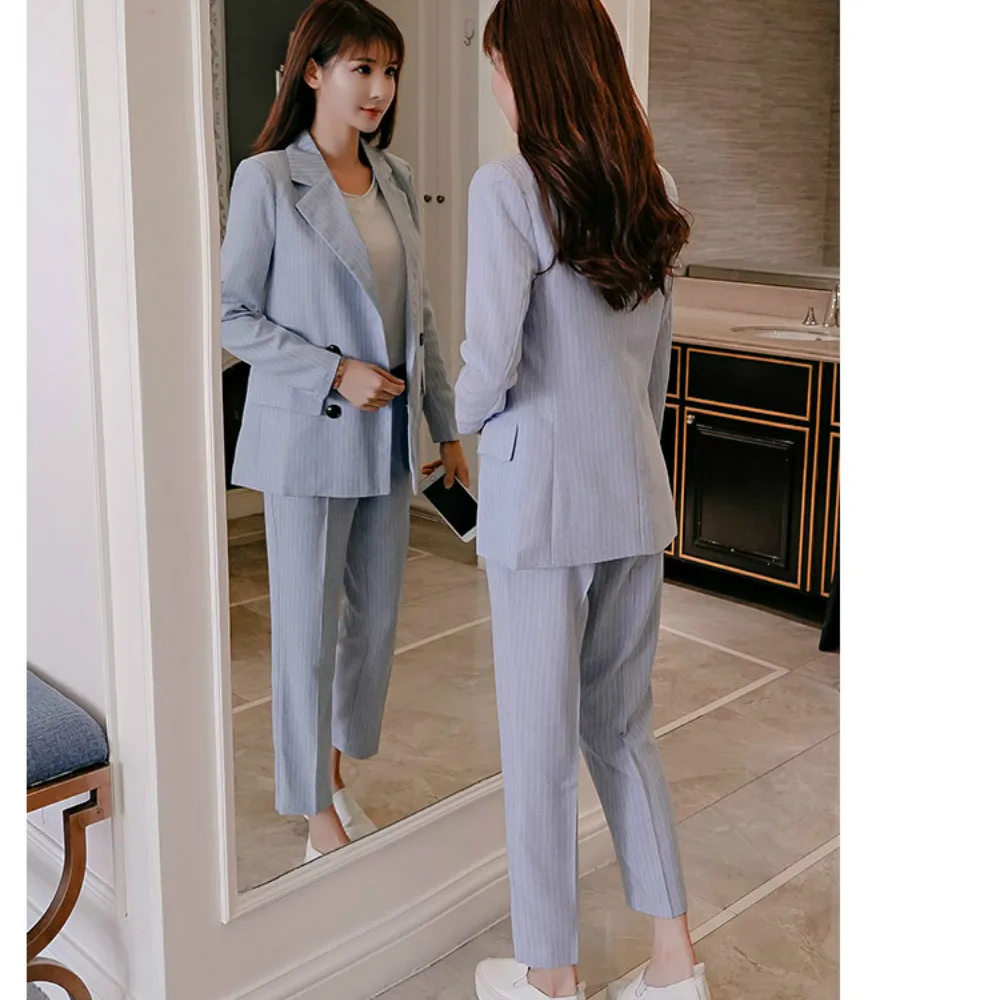 pants suit women Vintage Double Breasted Striped Notched Blazer Jacket & Trouser suits 2019 Spring Office Lady Wear Women Suits
pants suit women Vintage Double Breasted Striped Notched Blazer Jacket & Trouser suits 2019 Spring Office Lady Wear Women Suits