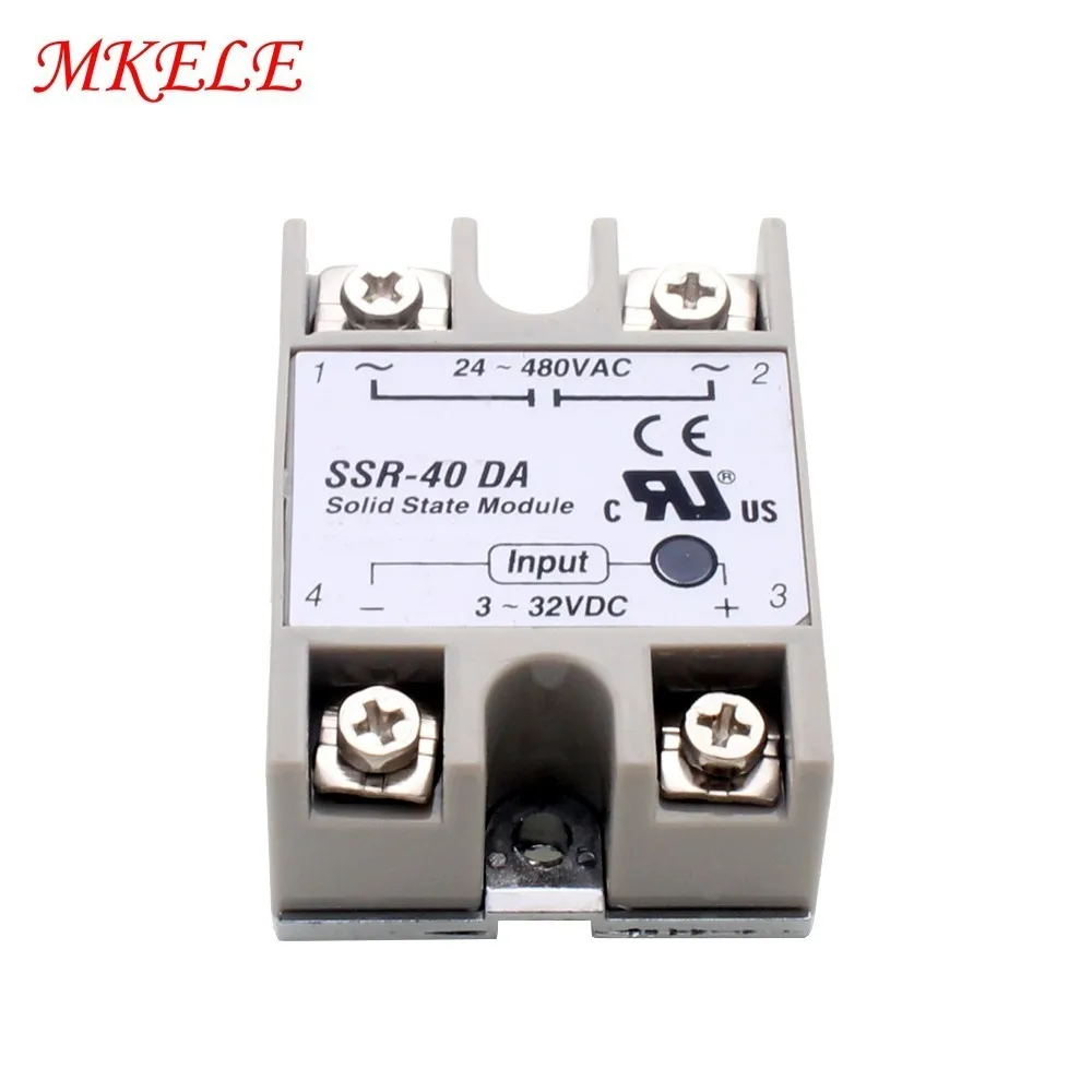 Hot Sale MK-SSR-40DA/10DA/25DA/25DD Series 24v~480VAC Solid State Relay Module 3-32VDC Input High Quality Free Shipping
Hot Sale MK-SSR-40DA/10DA/25DA/25DD Series 24v~480VAC Solid State Relay Module 3-32VDC Input High Quality Free Shipping