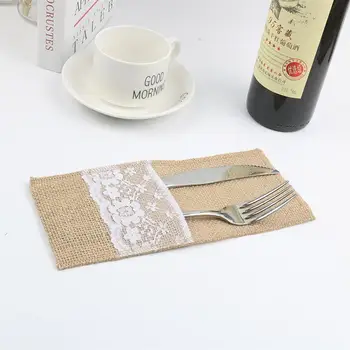 50pcs Linen Lace Cutlery Bag Vintage Cutlery Holder Tableware Holder Tableware Bag for Party Festival Banquet Wedding
50pcs Linen Lace Cutlery Bag Vintage Cutlery Holder Tableware Holder Tableware Bag for Party Festival Banquet Wedding