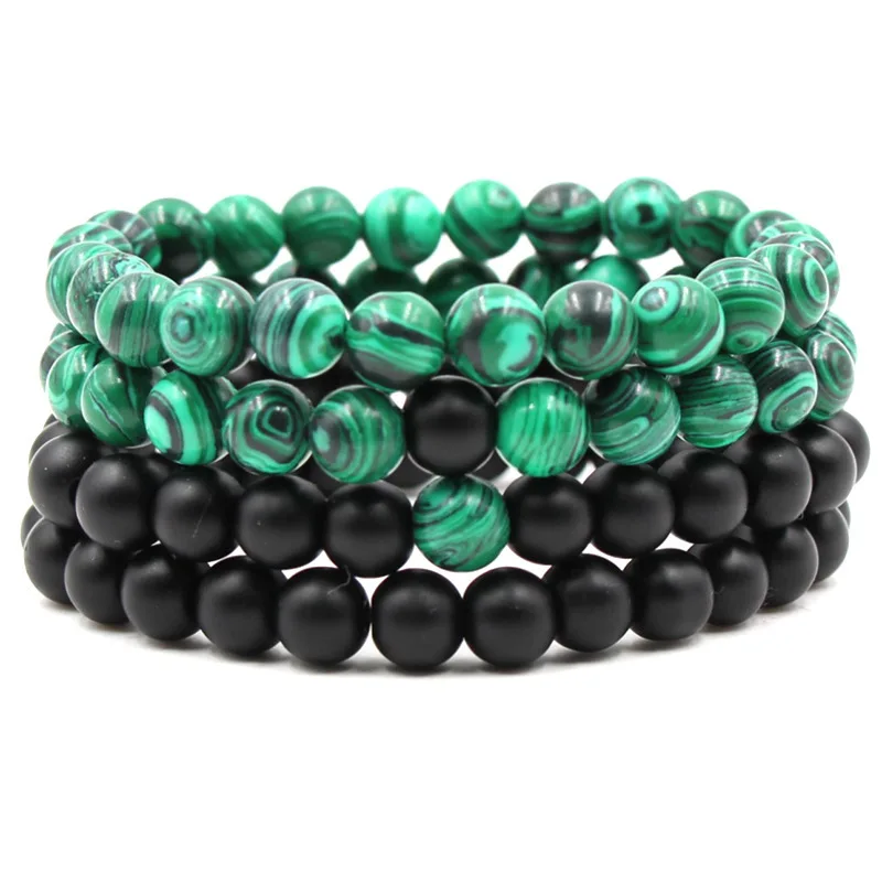 8mm Dumb Black Matte Stone Malachite Lovers Bracelet Hand String Beads Bracelets Women Men Hyperbole jewelry pulseira masculina
8mm Dumb Black Matte Stone Malachite Lovers Bracelet Hand String Beads Bracelets Women Men Hyperbole jewelry pulseira masculina