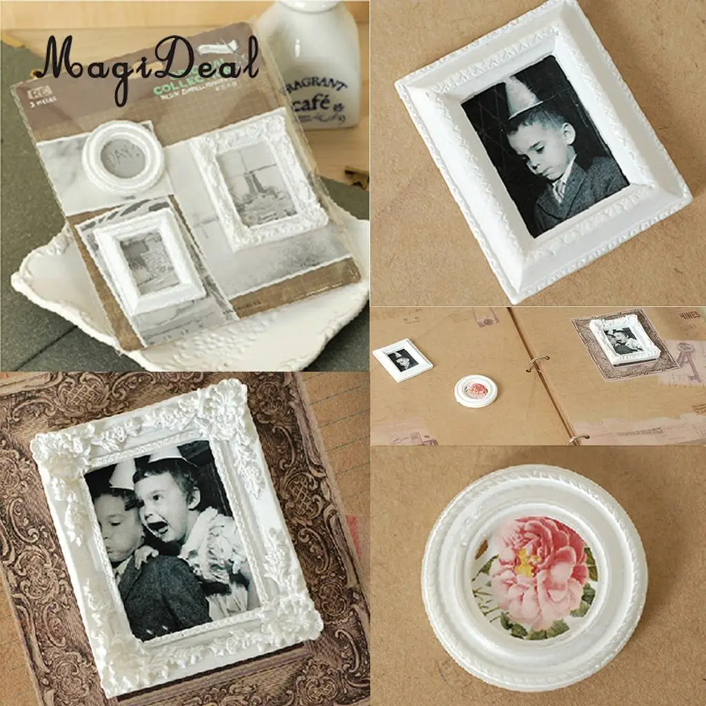 MagiDeal 3pcs White Resin Picture Frames Scrapbooking Projects Square & Round Frames embellishm DIY Antique Imitation Home Decor
MagiDeal 3pcs White Resin Picture Frames Scrapbooking Projects Square & Round Frames embellishm DIY Antique Imitation Home Decor