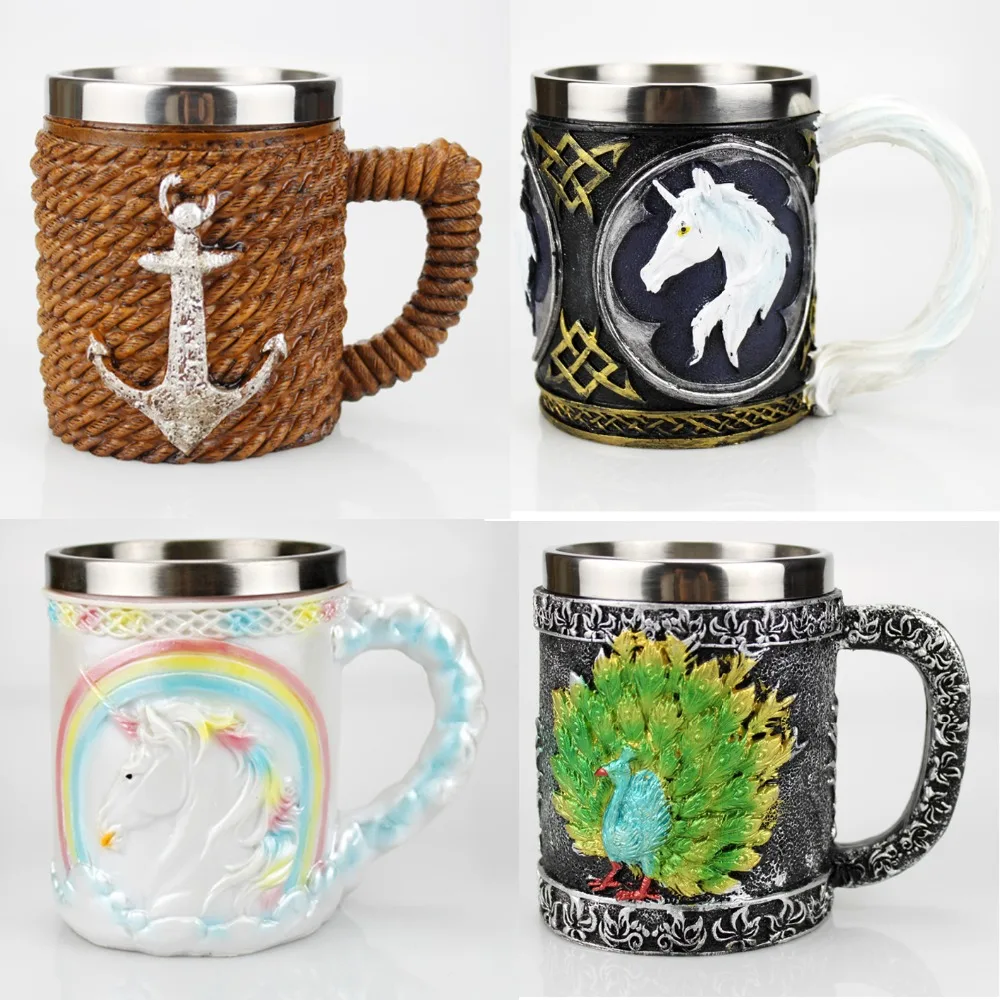 Stainless Steel Skull Mug Contain Unicorn Peacock Anchor 3D Design Coffee Beer Tankard Mugs BEST Halloween Girl Gift
Stainless Steel Skull Mug Contain Unicorn Peacock Anchor 3D Design Coffee Beer Tankard Mugs BEST Halloween Girl Gift