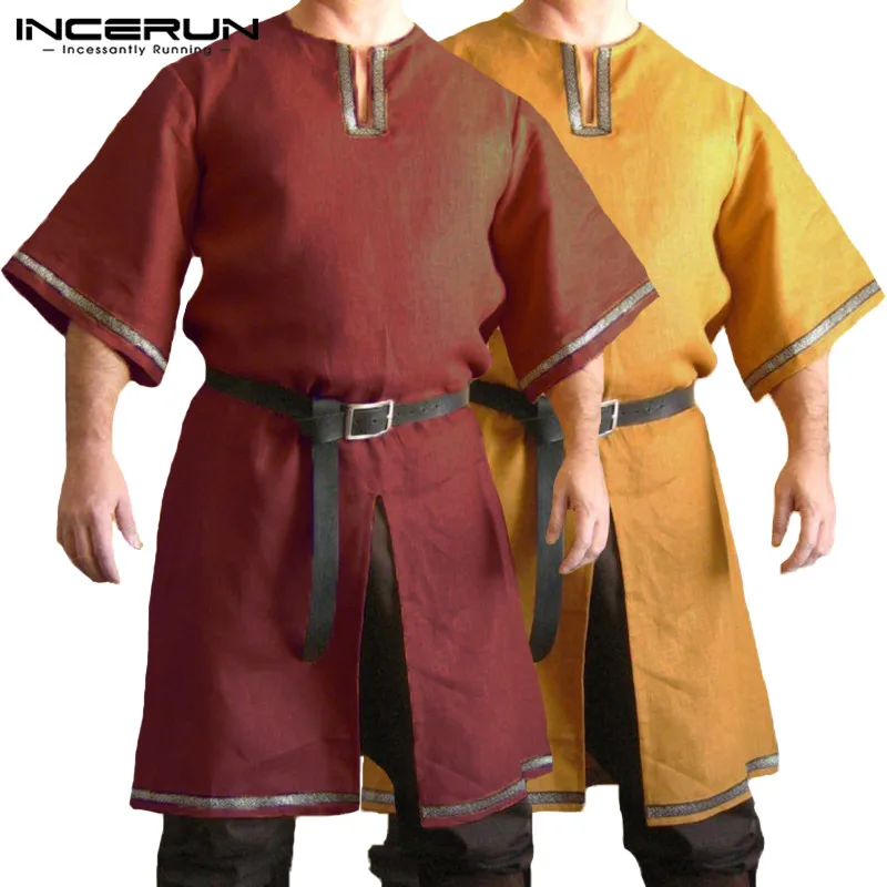 Medieval Viking Shirt Mens Cotton Tunic Long Sleeve Robe Gold Trims Tops Undertunic Stage Costumes Kurtas Suits Dress
Medieval Viking Shirt Mens Cotton Tunic Long Sleeve Robe Gold Trims Tops Undertunic Stage Costumes Kurtas Suits Dress