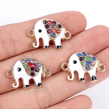 10 Pcs Golden Elephant Alloy Rhinestone Connectors Beads For Pendant Necklace DIY Fashion Jewelry Findings Bracelets Charm
10 Pcs Golden Elephant Alloy Rhinestone Connectors Beads For Pendant Necklace DIY Fashion Jewelry Findings Bracelets Charm