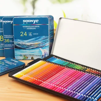 HuiQin Water Color Pencil Set 12/24/36/48/72 Colors Soluble Pencil For Drawing Painting Sketch Tin Box Art School Supplies
HuiQin Water Color Pencil Set 12/24/36/48/72 Colors Soluble Pencil For Drawing Painting Sketch Tin Box Art School Supplies