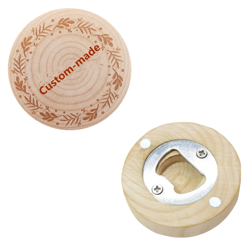 100pcs kitchen accessories fridge magnet eco-friend wood round Beer Bottle Opener custom logo DIY unique design business gifts
100pcs kitchen accessories fridge magnet eco-friend wood round Beer Bottle Opener custom logo DIY unique design business gifts