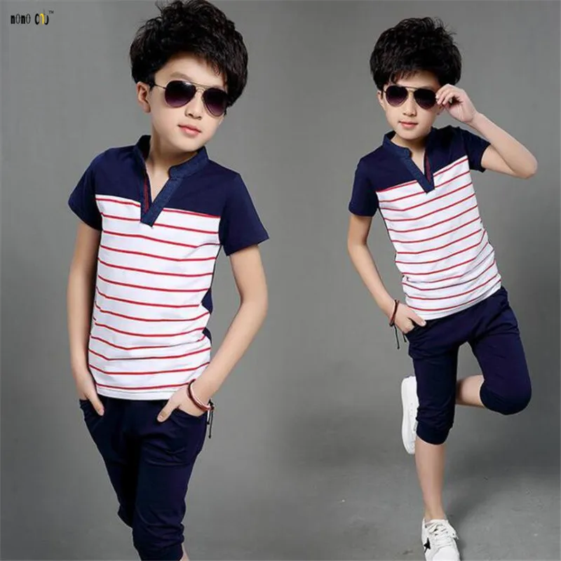 Boy Set Summer Children Clothing Sets 2 Pcs T Shirt & Pants Casual Striped Teenager Outfit Kids Clothes 5 6 7 8 9 10 11 12 Years
Boy Set Summer Children Clothing Sets 2 Pcs T Shirt & Pants Casual Striped Teenager Outfit Kids Clothes 5 6 7 8 9 10 11 12 Years