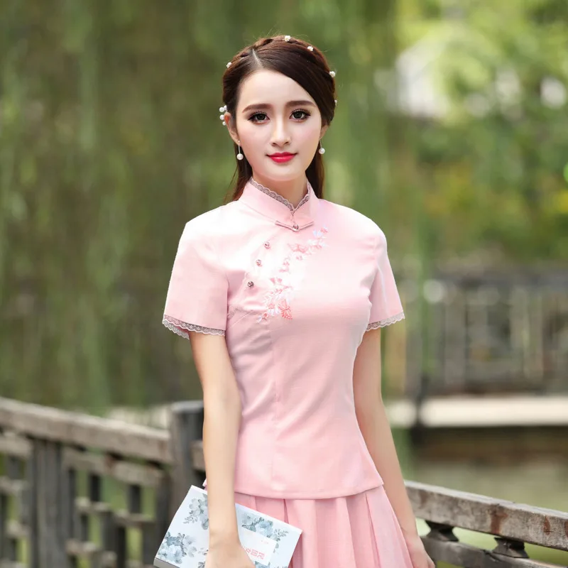 SHENG COCO Traditional Chinese Clothing For Women Tops 2019 Spring Short Sleeve Plain Cotton Linen Literature Literary Tops
SHENG COCO Traditional Chinese Clothing For Women Tops 2019 Spring Short Sleeve Plain Cotton Linen Literature Literary Tops