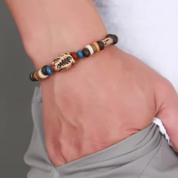 Retro Rotating Fish Bone Bead Bracelet Original Tribal Jewelry for Men Surfer Cuff Braslet Length Adjustable Bangle
Retro Rotating Fish Bone Bead Bracelet Original Tribal Jewelry for Men Surfer Cuff Braslet Length Adjustable Bangle