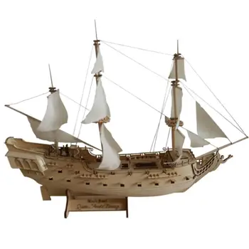 1:300 Scale Wooden Assembled Retro Pirates of the Black Pearl Sailboat Modeling Toy
1:300 Scale Wooden Assembled Retro Pirates of the Black Pearl Sailboat Modeling Toy