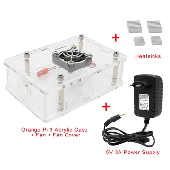 Orange Pi 3 Acrylic Case with Power Supply Set, Protective Shell+Fan+Heatsink+5V 3A Power Supply/ Power Adapter for Orange Pi 3
Orange Pi 3 Acrylic Case with Power Supply Set, Protective Shell+Fan+Heatsink+5V 3A Power Supply/ Power Adapter for Orange Pi 3