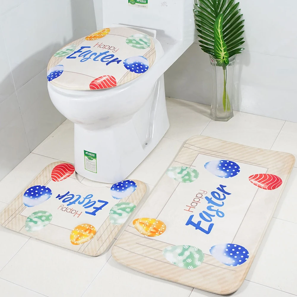 Bathroom Non-Slip Mat Easter Toilet Seat Cover Rug Set 3Pcs Rabbit Pattern Floor Mat Party Decoration Easter Bathroom Rug Mat
Bathroom Non-Slip Mat Easter Toilet Seat Cover Rug Set 3Pcs Rabbit Pattern Floor Mat Party Decoration Easter Bathroom Rug Mat