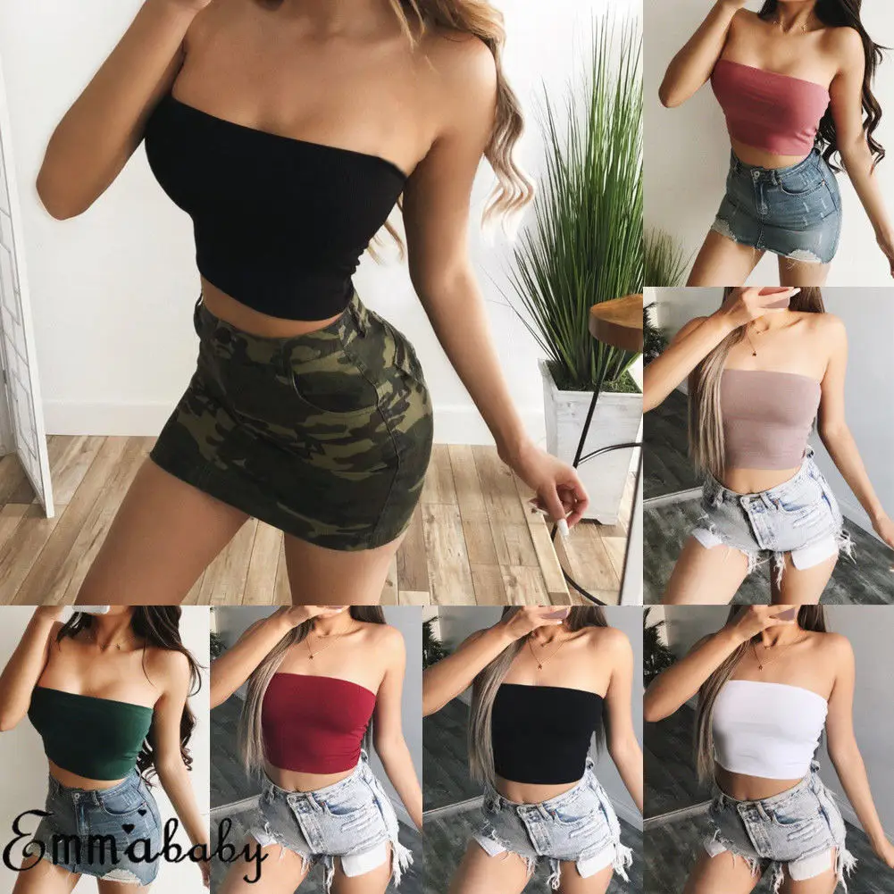 Women Off Shoulder Elastic Tube Tops Chiffon Strapless Bandeau Crop Top Tanks Tops
Women Off Shoulder Elastic Tube Tops Chiffon Strapless Bandeau Crop Top Tanks Tops