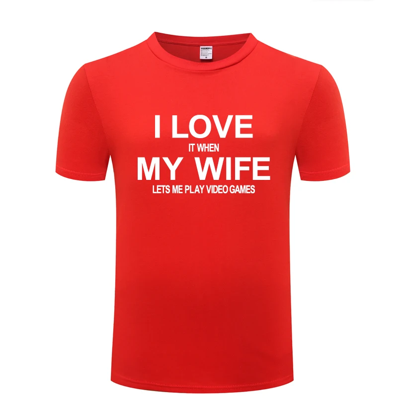 I Love It When My Wife Lets Me Play Video Games Funny T-Shirt T Shirt Men 2018 New Short Sleeve Cotton Casual Top Tee
I Love It When My Wife Lets Me Play Video Games Funny T-Shirt T Shirt Men 2018 New Short Sleeve Cotton Casual Top Tee
