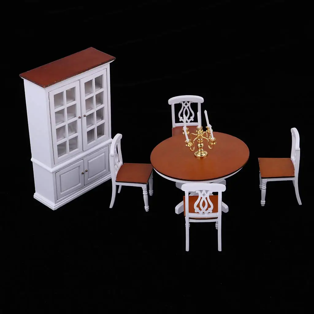 1:12 Scale Dollhouse Dining Room Furniture Wine Cabinet Table Chair Candlestick Miniature Doll House Accessories Decoration
1:12 Scale Dollhouse Dining Room Furniture Wine Cabinet Table Chair Candlestick Miniature Doll House Accessories Decoration