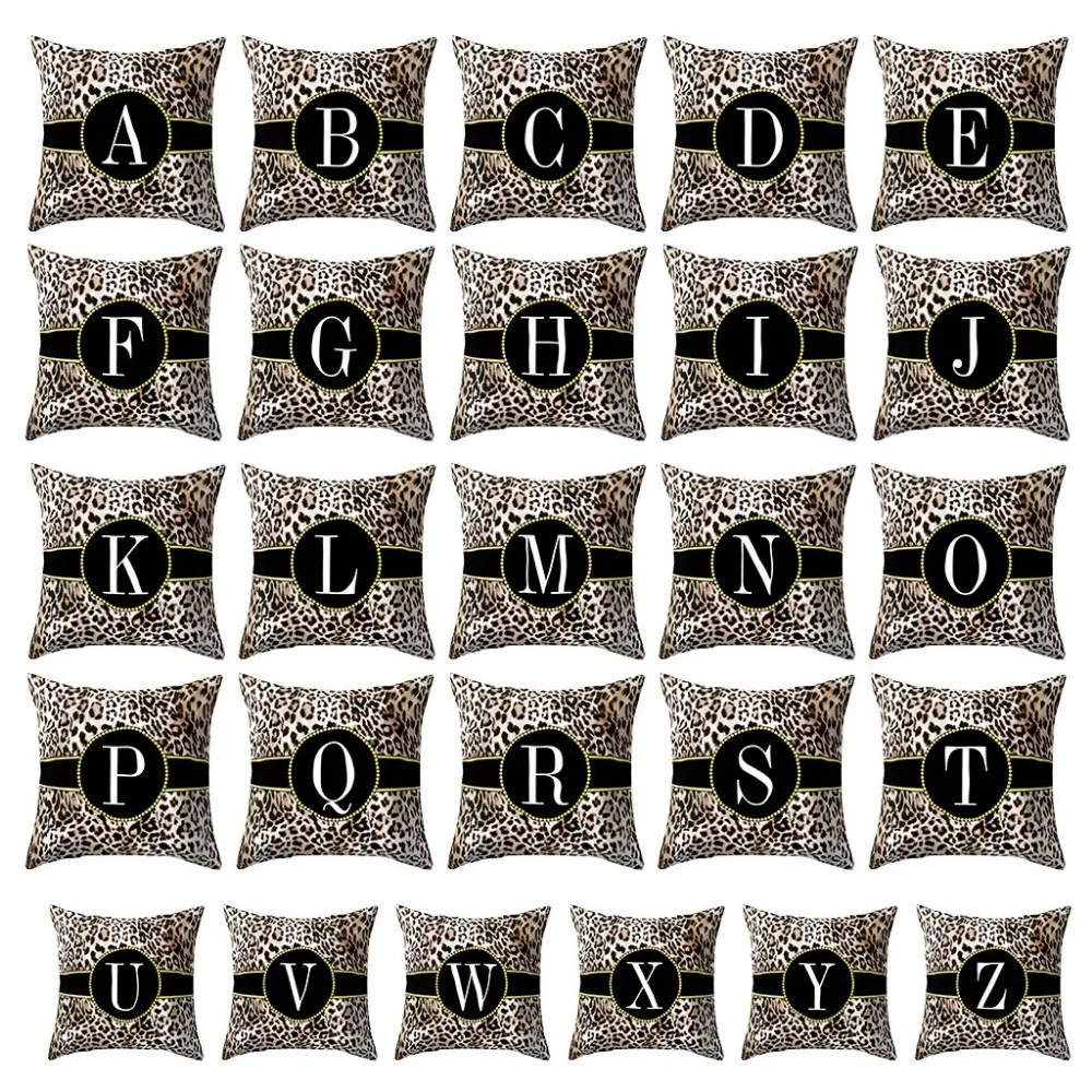 Leopard New Creative English Alphabet Pillow Print Cushion Flower Pillowcase Cover Sofa Pillow Case Decoration Dropshipping
Leopard New Creative English Alphabet Pillow Print Cushion Flower Pillowcase Cover Sofa Pillow Case Decoration Dropshipping