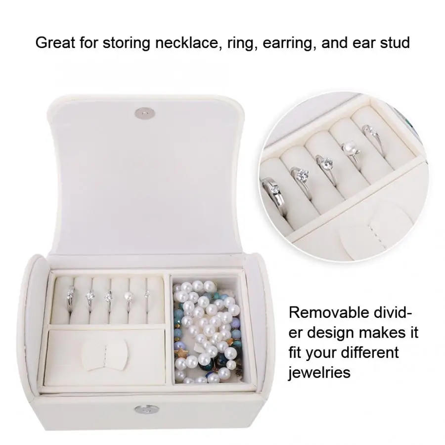 PU Leather Large Capacity Two Layers Jewelry Storage Earrings Necklace Ring Bracelet Box Case Organizer Jewerly Box Holder
PU Leather Large Capacity Two Layers Jewelry Storage Earrings Necklace Ring Bracelet Box Case Organizer Jewerly Box Holder
