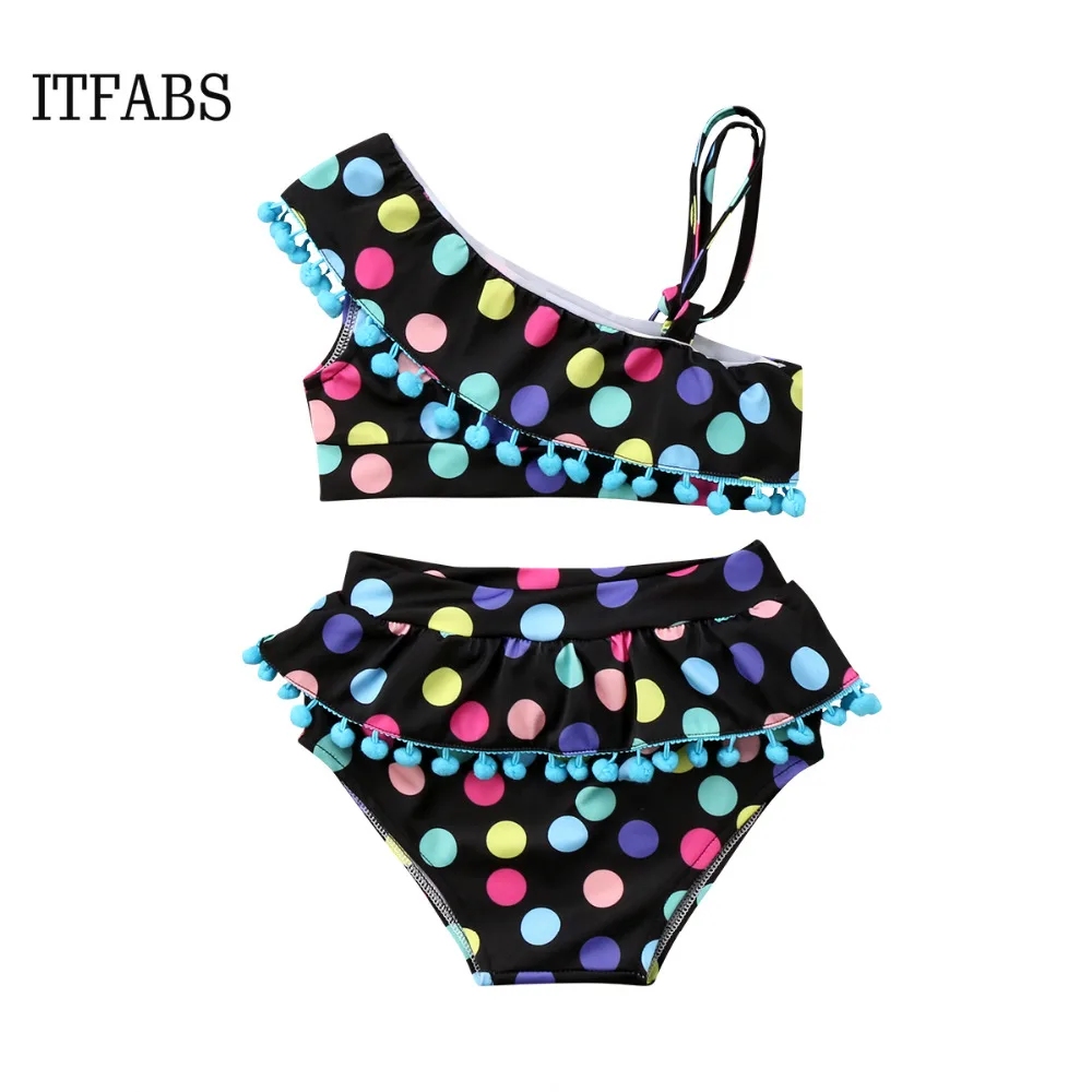 2019 new summer Kid Baby Girls Tankini Bikini Set ruffles strap Dot Print lovely kid Swimwear Swimsuit Bathing Suit Costume 2-7Y
2019 new summer Kid Baby Girls Tankini Bikini Set ruffles strap Dot Print lovely kid Swimwear Swimsuit Bathing Suit Costume 2-7Y