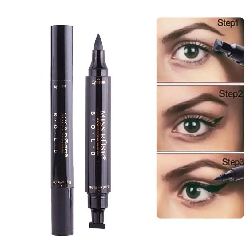 1 pc Waterproof Double Head Black wing shape Eyeliner Seal Eyeliner Stamp Pencil Cat Eye Cosmetic Makeup Tool Maquiagem
1 pc Waterproof Double Head Black wing shape Eyeliner Seal Eyeliner Stamp Pencil Cat Eye Cosmetic Makeup Tool Maquiagem