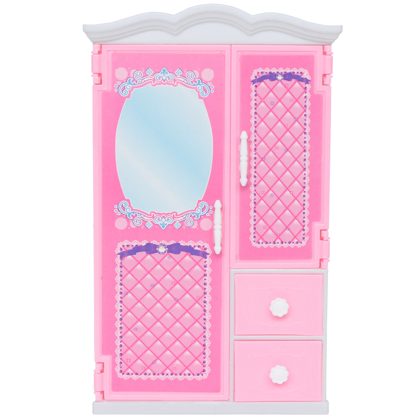 Toys For Baby Baby Pink Plastic Furniture Wardrobe Dollhouse
