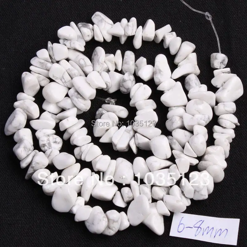 6-8mm Pretty Natural White Howlite Freeform Gravel DIY Gems Loose Beads Strand 16" Jewelry Making Free Shipping w419
6-8mm Pretty Natural White Howlite Freeform Gravel DIY Gems Loose Beads Strand 16" Jewelry Making Free Shipping w419