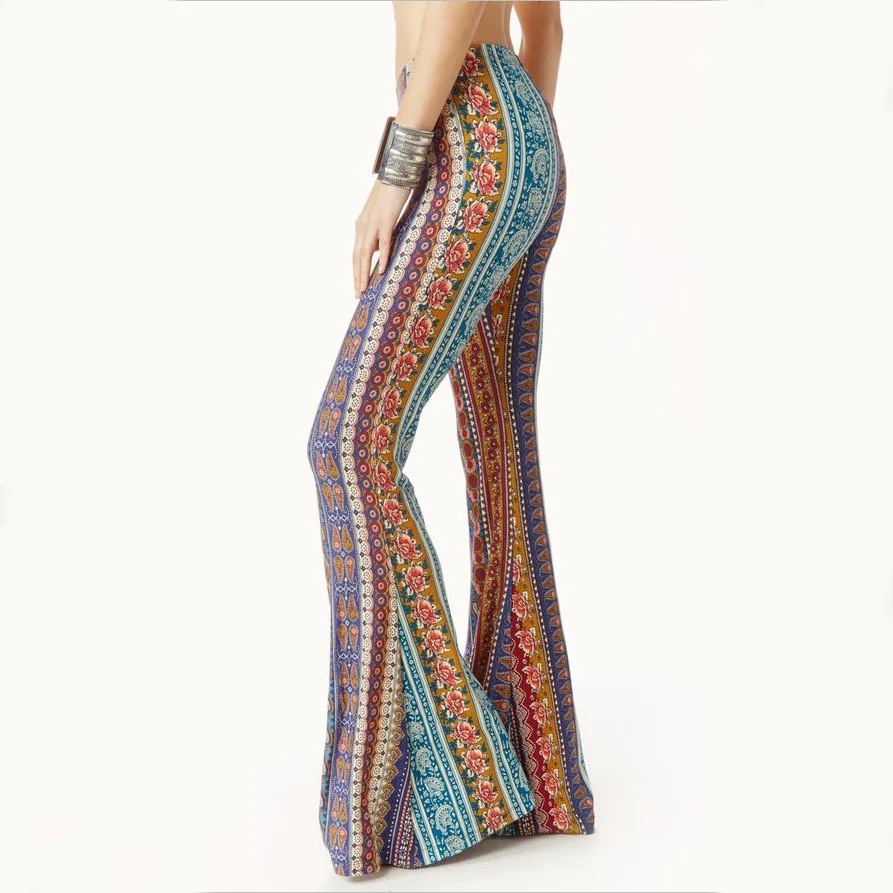 2019 Spring Autumn Bell Bottom Pants Women Streetwear Flare Pants Beach Trousers Ladies Fashion Elastic Print Slim Pants
2019 Spring Autumn Bell Bottom Pants Women Streetwear Flare Pants Beach Trousers Ladies Fashion Elastic Print Slim Pants