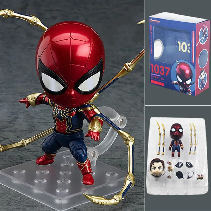 GZTZMY 10cm Marvel Nendoroid 1037 the Avengers Spiderman PVC Action Figures Toys Iron Spider Super Hero Collectible Model Doll
GZTZMY 10cm Marvel Nendoroid 1037 the Avengers Spiderman PVC Action Figures Toys Iron Spider Super Hero Collectible Model Doll