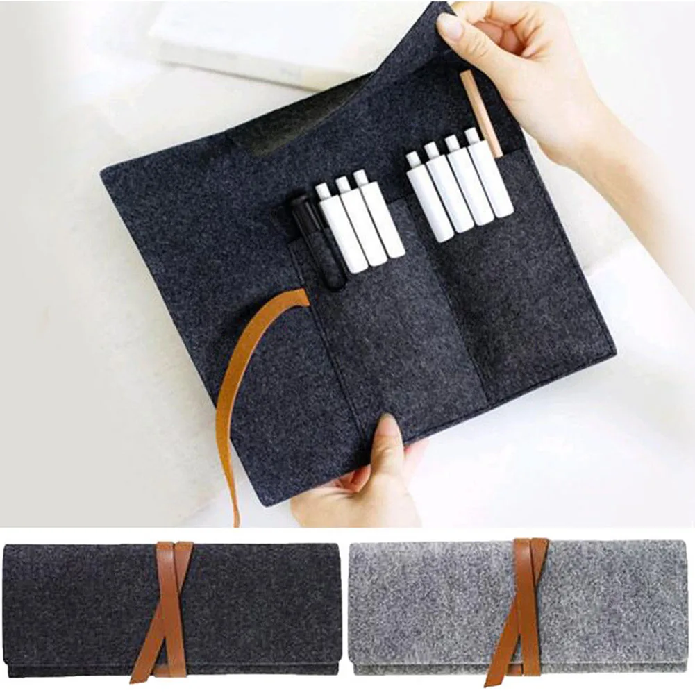 Large Capacity Handmade Felt Pencil Case Bags Roll Pouch Makeup Cosmetic Brush Pen Storage Pen Bag School Spplies Stationery Bag
Large Capacity Handmade Felt Pencil Case Bags Roll Pouch Makeup Cosmetic Brush Pen Storage Pen Bag School Spplies Stationery Bag