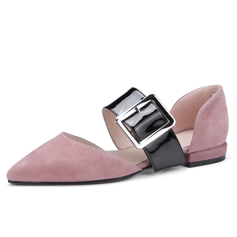Women's Genuine Leather Low Sandals 2 CM Heels Summer Style Buckle Shoes Sexy Pointed-toe Pink Sandal Box Packing sl-352
Women's Genuine Leather Low Sandals 2 CM Heels Summer Style Buckle Shoes Sexy Pointed-toe Pink Sandal Box Packing sl-352