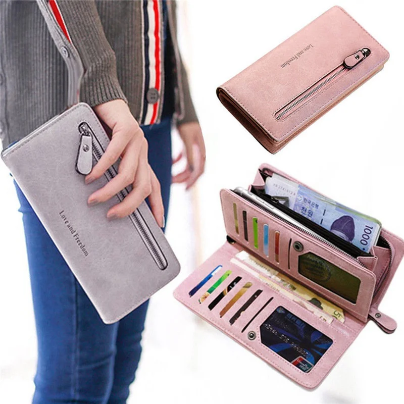 New Women Zipper PU Leather Wallet Purse Long Card Holder Clutch Box Bag Phone Purse
New Women Zipper PU Leather Wallet Purse Long Card Holder Clutch Box Bag Phone Purse