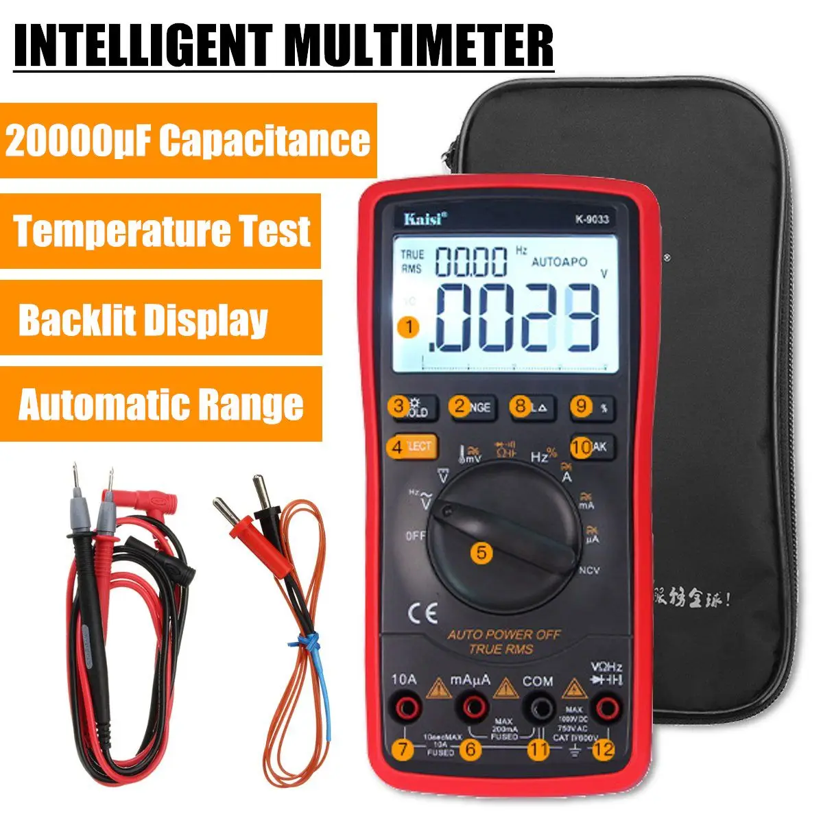 Digital Oscilloscope Multimeter LED LCD Screen Intelligent 20000 Counts Tool Kit Electronic Measure Instruments Test Meter Tools
Digital Oscilloscope Multimeter LED LCD Screen Intelligent 20000 Counts Tool Kit Electronic Measure Instruments Test Meter Tools