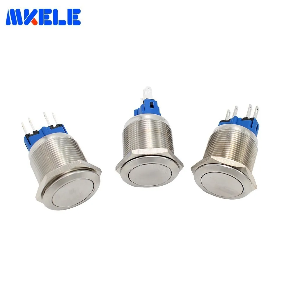 IP67 22mm Thread Stainless Steel Latching Self-lock Push Button Switch 1NO 1NC Waterproof Push Button Switch
IP67 22mm Thread Stainless Steel Latching Self-lock Push Button Switch 1NO 1NC Waterproof Push Button Switch