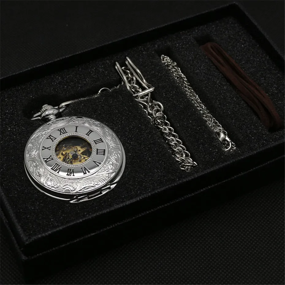 Винтажный набор механических карманных часов роскошные подвесные часы для